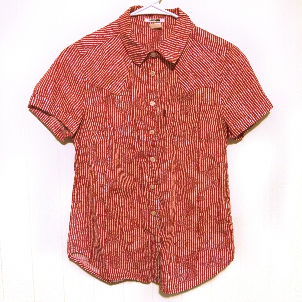 Levi’s Red Striped Collar Shirt